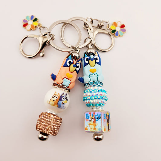 Blue Dog Keychain